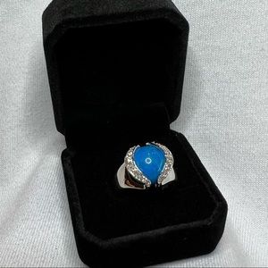 925 Silver Ring w/interchangeable round 1/2” ball.  Size 8-1/2